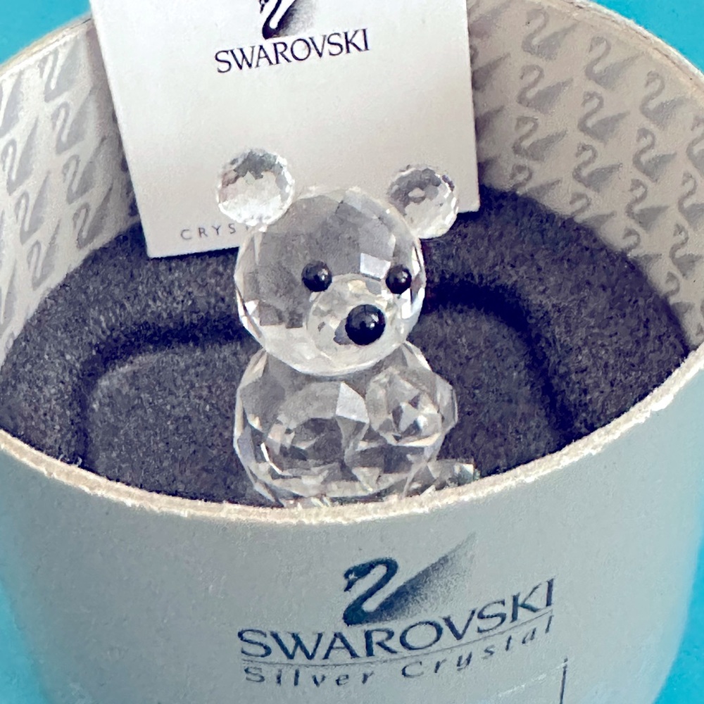 Swarovski Sliver Crystal Mini Teddy Bear